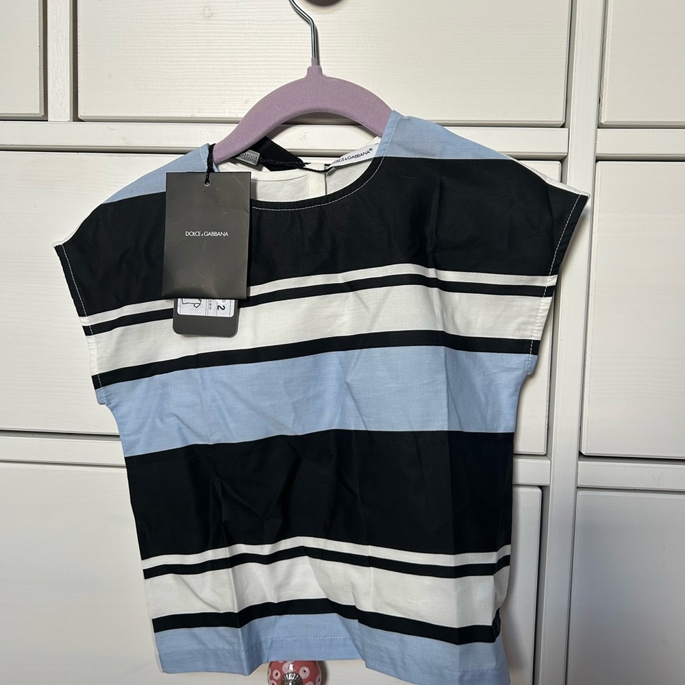 Dolce & Gabbana Black and Blue Short Sleeve Tees